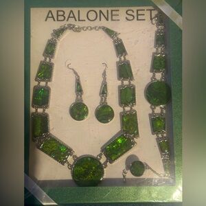 Green Abalone Jewelry set